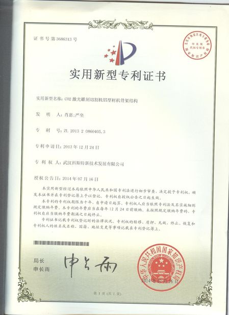 Trung Quốc Wuhan Questt ASIA Technology Co., Ltd. Chứng chỉ